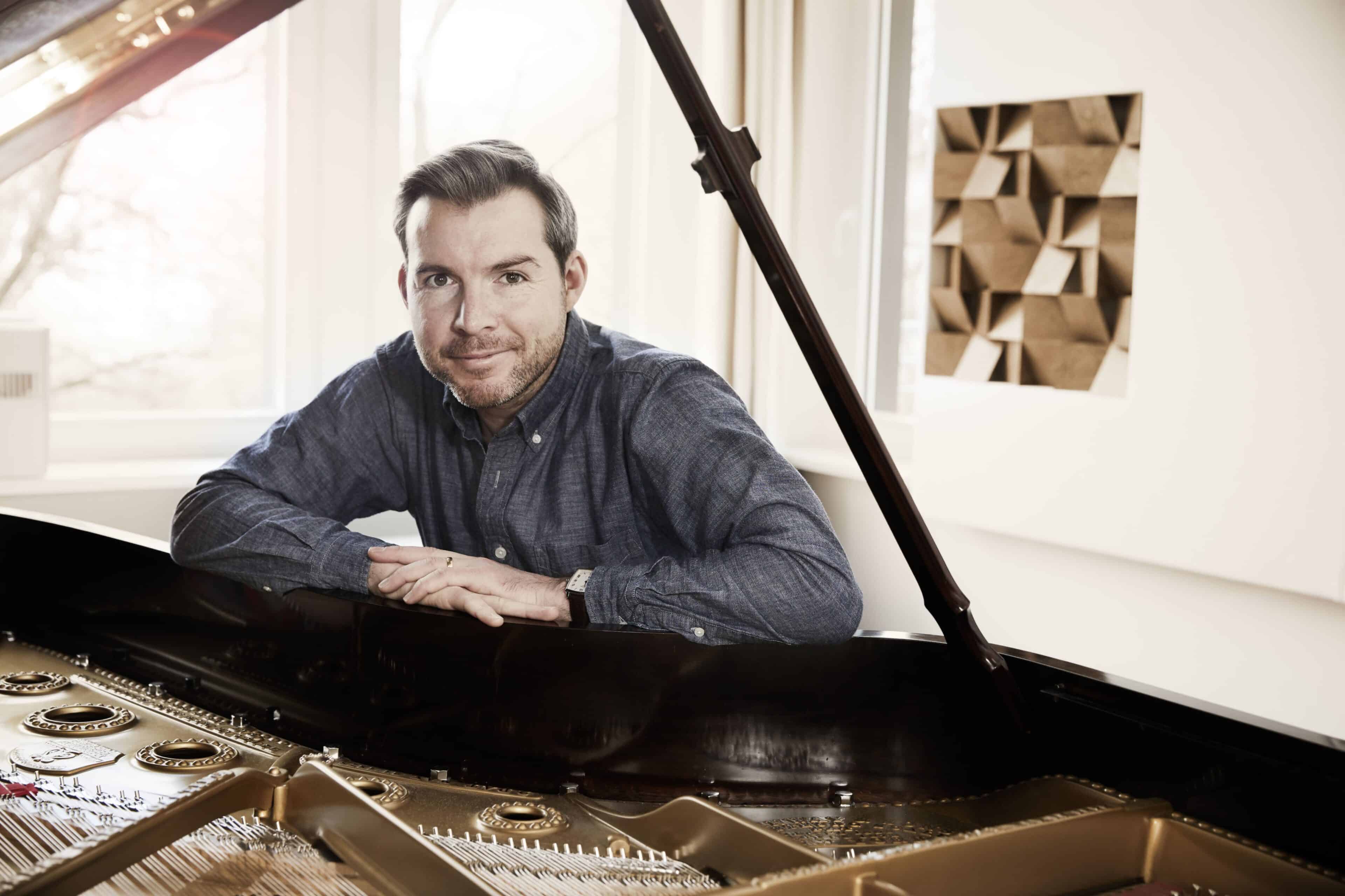 Gwilym Simcock at his studio at home
