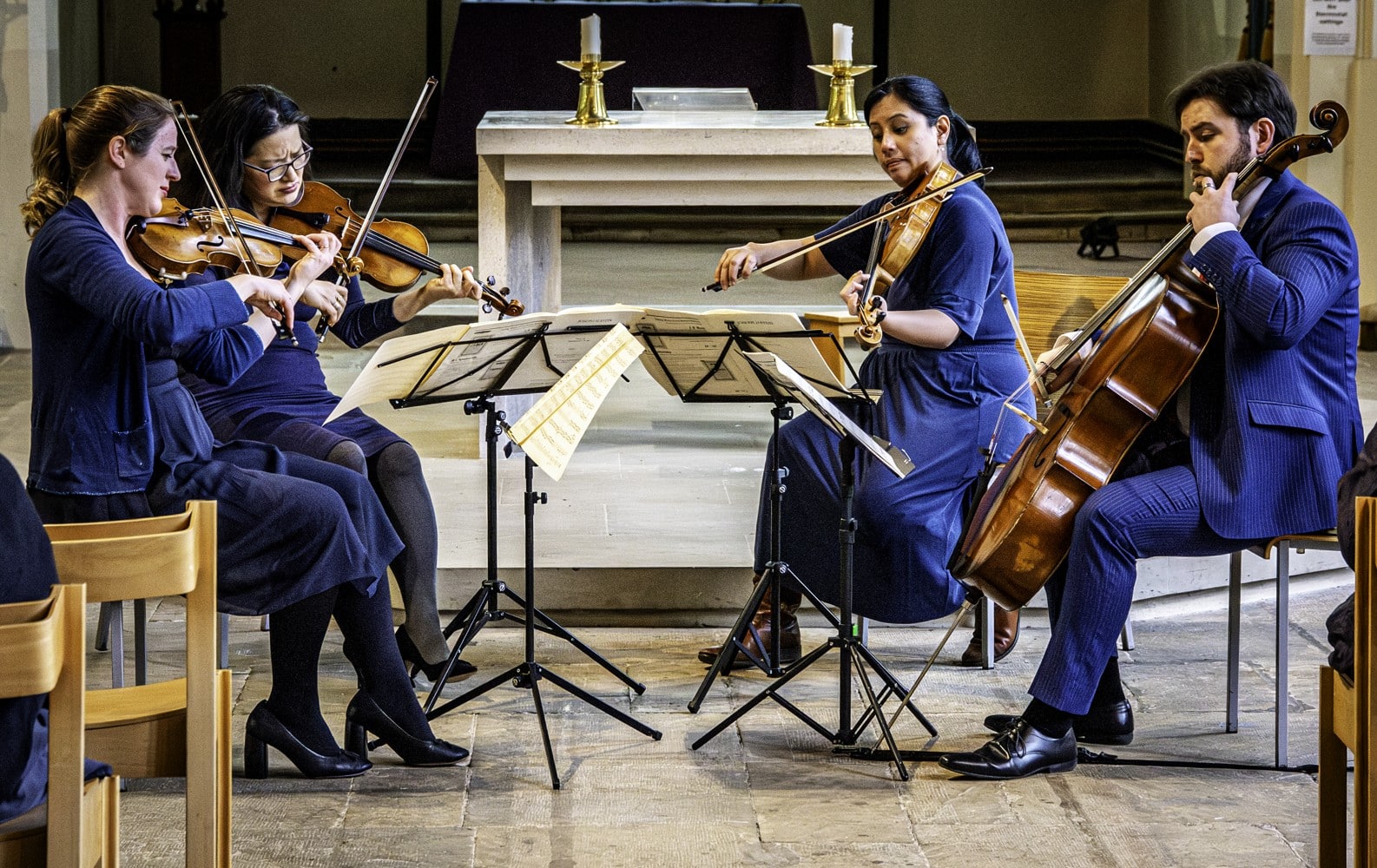 Villiers Quartet playing on stage
